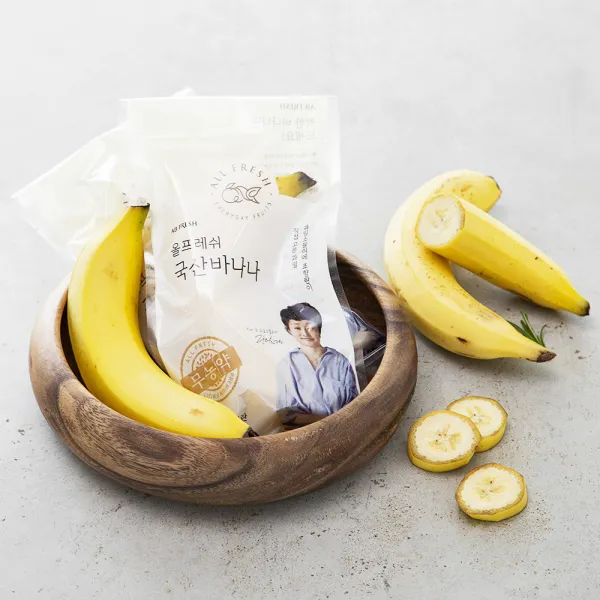 올프레쉬 국산 무농약인증 바나나, 750g, 1팩