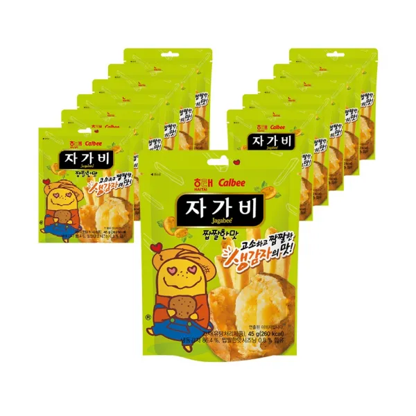 해태제과 자가비 짭짤한맛 스낵 파우치 45g 12개입