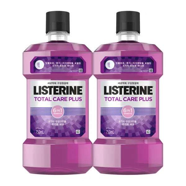 리스테린 토탈케어 플러스 구강청결제 750ml 2개