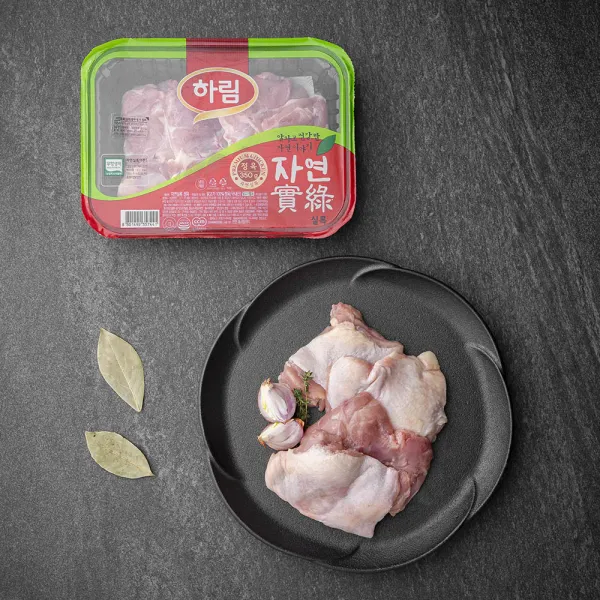하림 자연실록 무항생제 닭정육 냉장 350g 1개