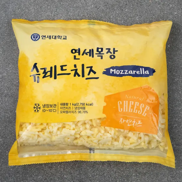 연세우유 슈레드 치즈 모짜렐라, 1kg, 1개