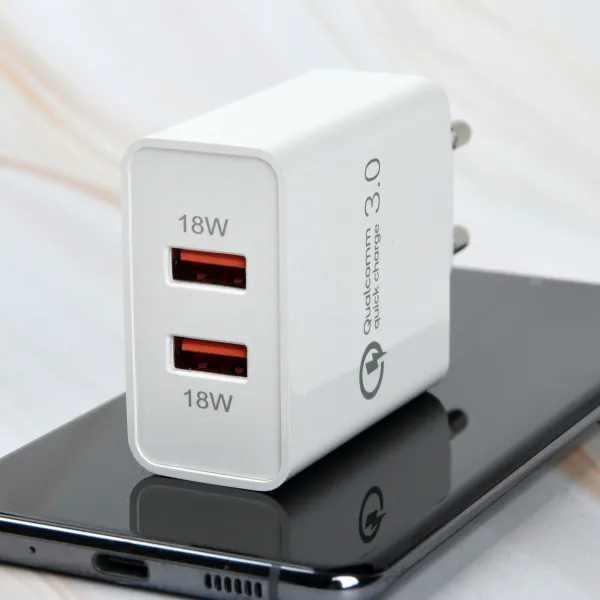 퀄컴공식인증 Qc3.0 36와트 고속충전기 18w+18w 동시 사용 