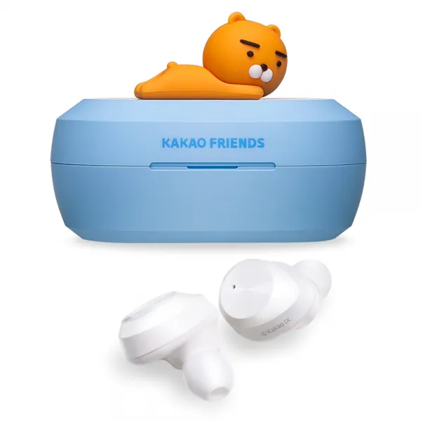 카카오프렌즈 블루투스 이어폰 라이언 Kftws 001 블루
