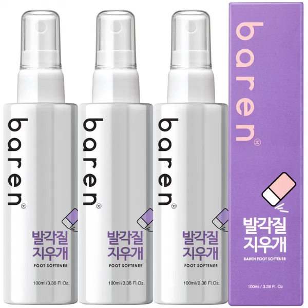바렌 발각질지우개 풋 소프트너 100ml 3개