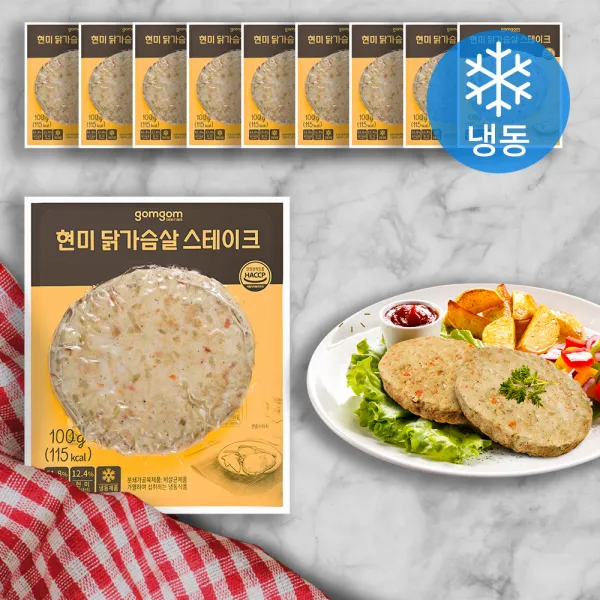 곰곰 현미 닭가슴살, 100g, 10개