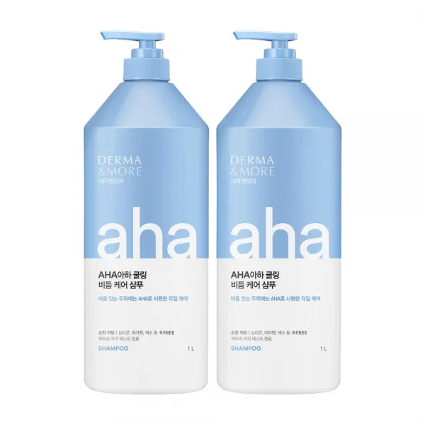 더마앤모어 쿨링 비듬케어 샴푸, 1L, 2개