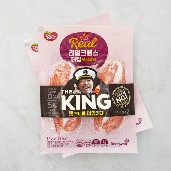 동원에프앤비 더킹 오리지널 맛살, 140g, 2개입