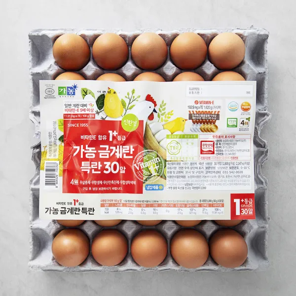 가농 금계란 비타민E 함유 1+등급 특란 30구, 1,800g, 1개