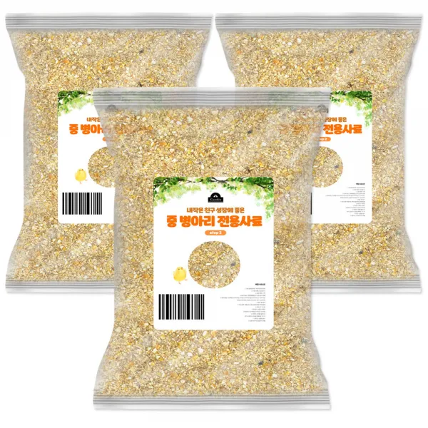 구딘 양계 STEP 2 10주이하 어린 병아리사료, 1.5kg, 3개