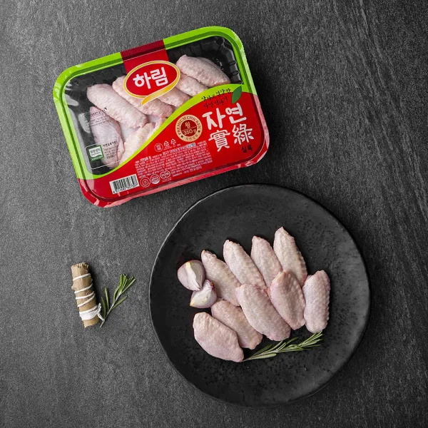 하림 자연실록 무항생제 닭윙 냉장 350g 1개