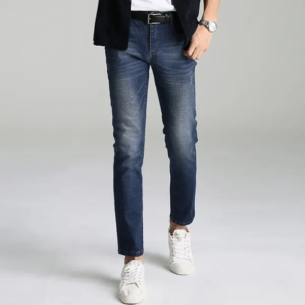 업클라스 남성용 러프 워싱 청바지 A053