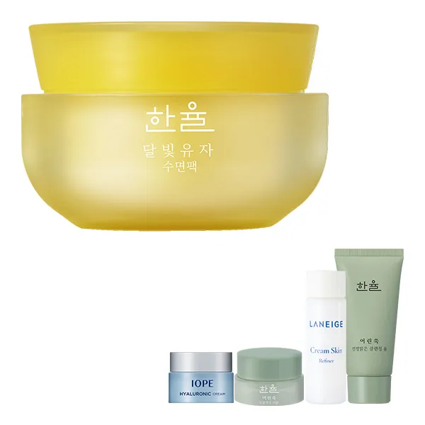한율 달빛유자 수면팩 60ml + 아모레퍼시픽 4종, 1세트