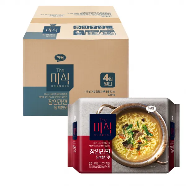The미식 장인라면 담백한맛 112g, 32개