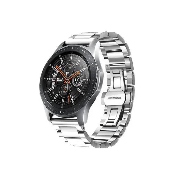 디씨네트워크 갤럭시워치 기어스포츠 액티브2 스트랩밴드 무광메탈 42mm 호환 20mm 실버 1개