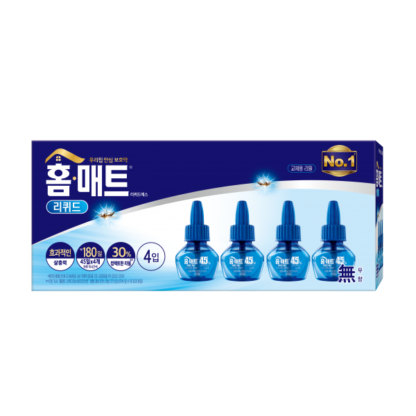 홈매트 리퀴드 살충제 리필, 29ml, 4개입