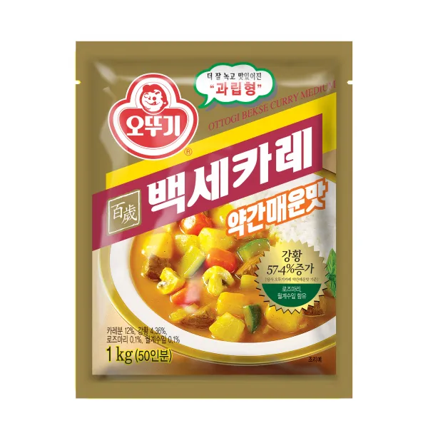 오뚜기 백세 카레 약간매운맛, 1kg, 1개