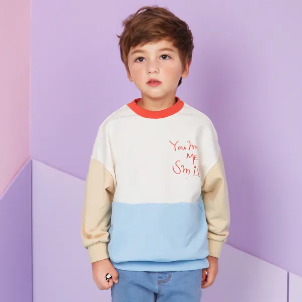 월튼키즈 아동용 상큼 컬러블럭 티셔츠