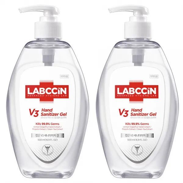 랩신 V3 새니타이저 겔 손소독제, 500ml, 2개