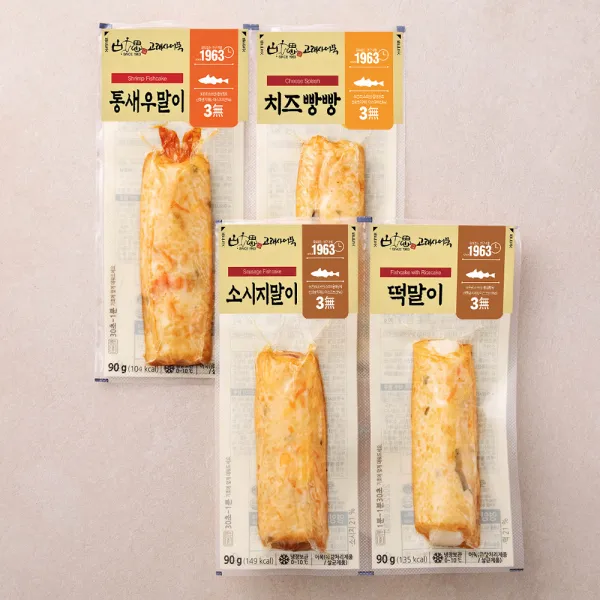 고래사어묵 프리미엄 어묵바 4종 세트 350g, 1세트