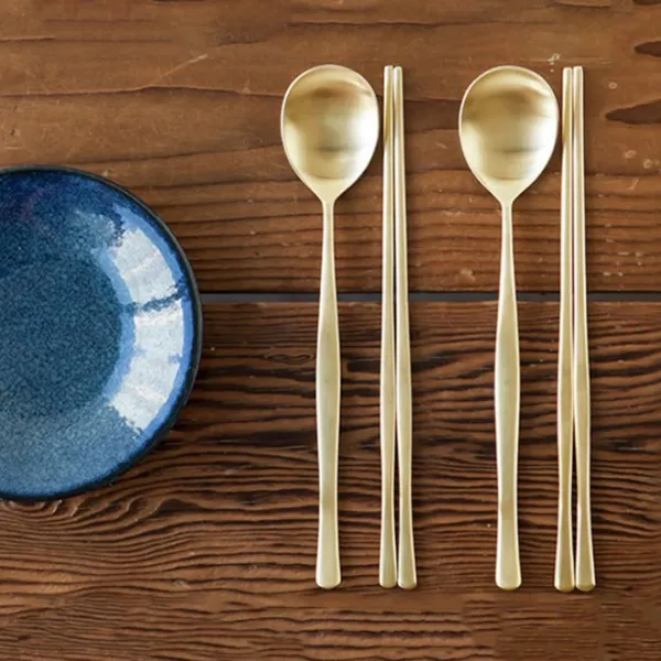 니코트 샤틴골드 수저세트 4세트 숟가락 4p + 젓가락 8p