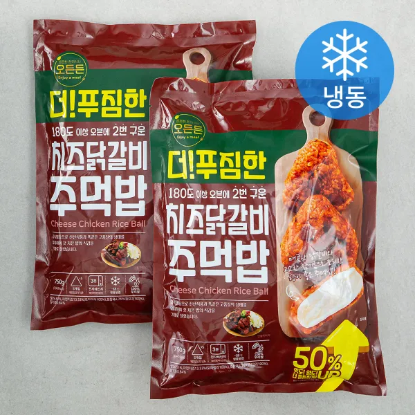 오든든 더푸짐한 치즈닭갈비주먹밥 (냉동), 150g, 10개