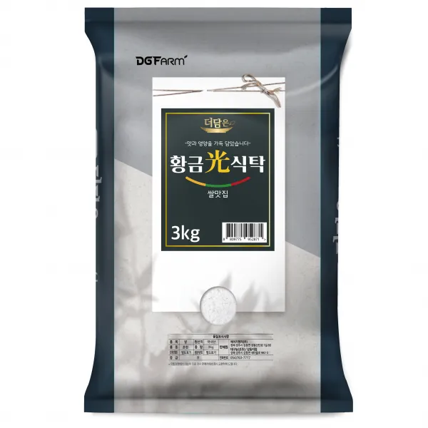대구농산 2021년산 햅쌀 더담은 황금빛식탁 백미, 3kg(상등급), 1개