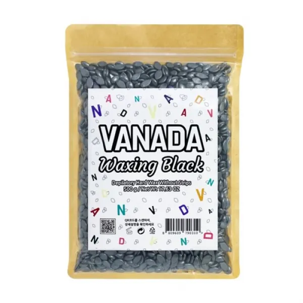 VANADA 바나다왁싱 블랙 하드왁스 셀프 제모 재료, 500g, 1개