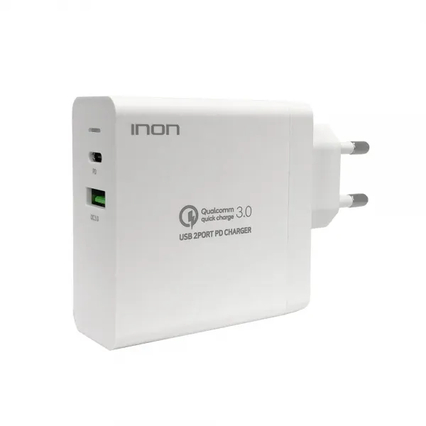 아이논 퀵차지 3.0 63w 2포트 Usb Pd 고속 멀티 충전기 In Uc210p 화이트 1개