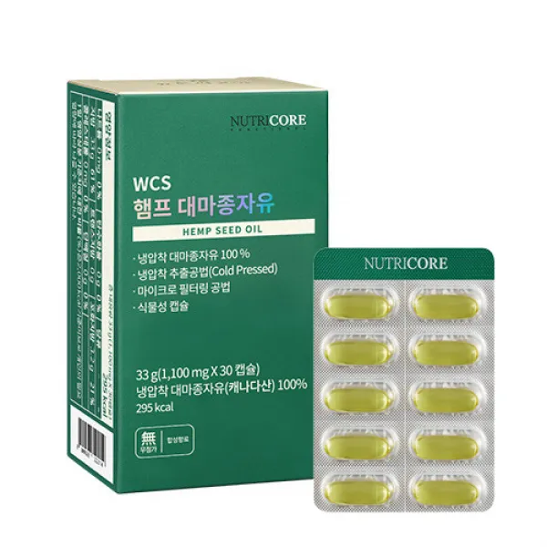 뉴트리코어 헴프 대마종자유 영양제 33g, 30정, 1개