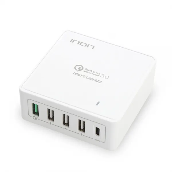 아이논 Qc3.0 5포트 Usb Pd 멀티충전기 In Uc510p Wh 화이트 1개
