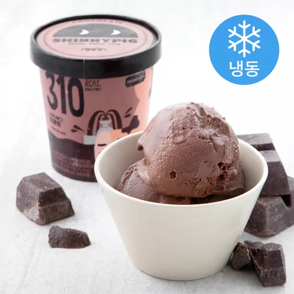 스키니피그 아이스크림 초콜릿 냉동 474ml 1개