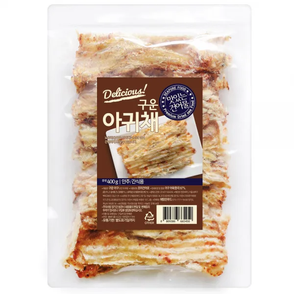 해맑은푸드 구운 아귀채, 400g, 1개