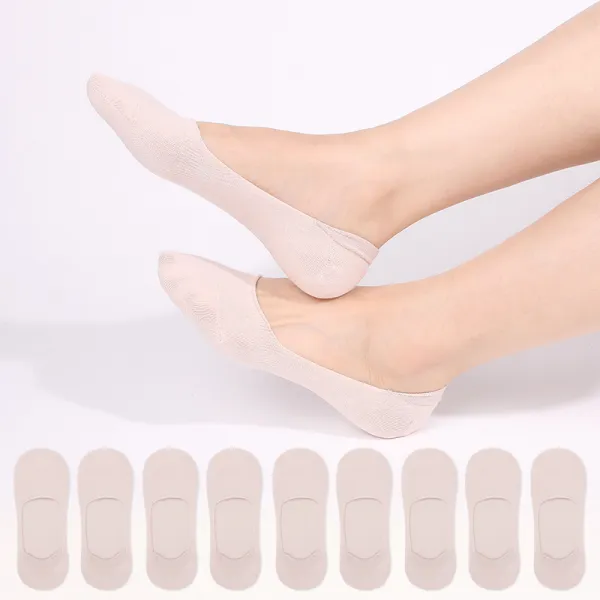 두발로 여성용 이중밴드 페이크삭스 10켤레