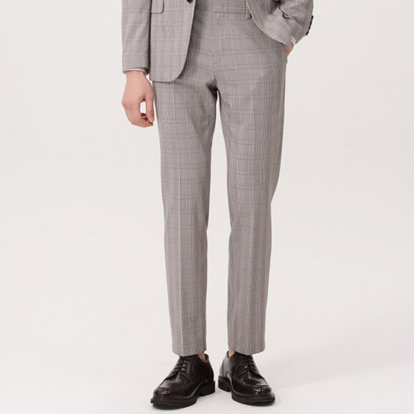 마인드브릿지 남성용 테이퍼드 글렌체크 크롭 셋업 슬랙스 Mvpt2103