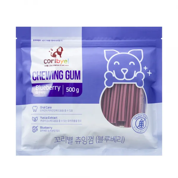 쿠팡 브랜드 - 꼬리별 강아지 츄잉껌 500g, 블루베리맛, 1개