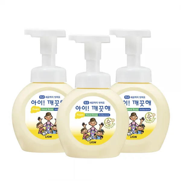 아이깨끗해 거품 핸드 솝 순, 250ml, 3개