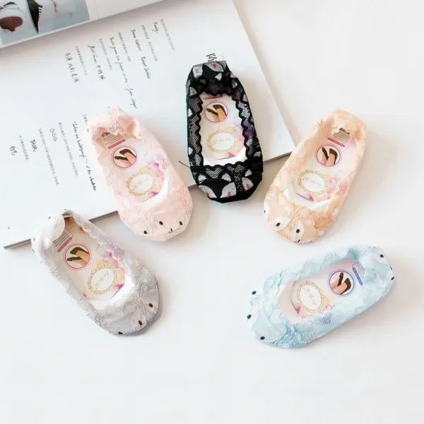 비단길 여아용 여우 레이스 덧신 5종 세트