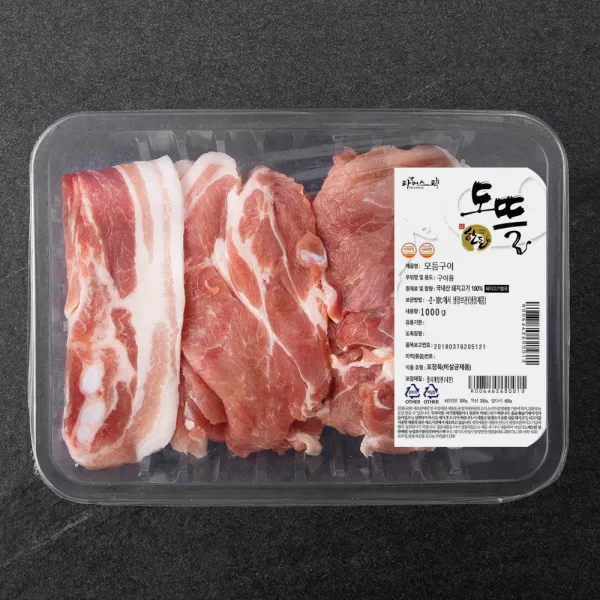 파머스팩 한돈 모듬 구이용 (냉장), 1kg, 1개