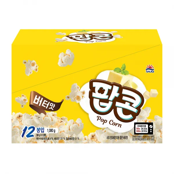 사조 전자레인지용 팝콘 버터맛, 90g