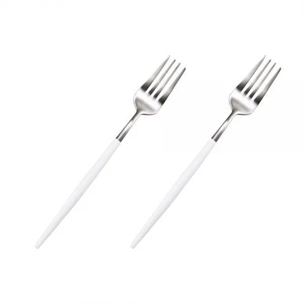 블룸엣홈 블룸엣홈 큐티러리 디너 포크 2p 양식기세트/브런치세트 화이트실버