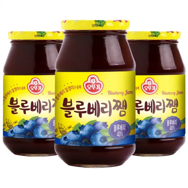 오뚜기 블루베리쨈, 500g, 3개
