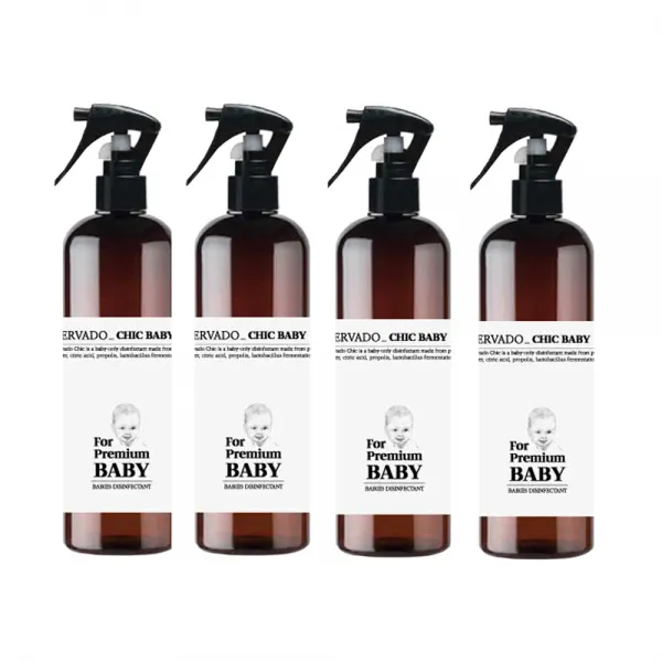 페르바도 칙 베이비 어린이 전용 살균 소독제, 500ml, 4개
