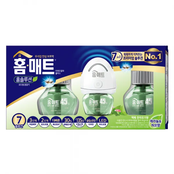 홈매트 홈솔루션 허브 살충제 리필 3p + 훈증기, 1세트
