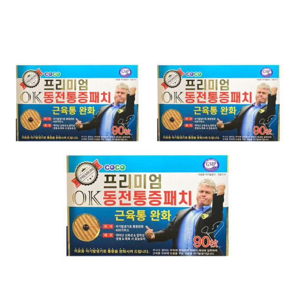 프리미엄 OK 동전통증패치, 3개, 90개입