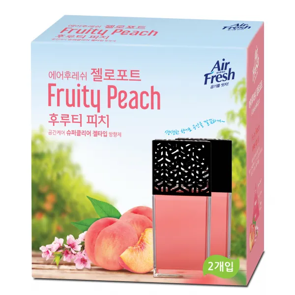 에어후레쉬 젤로포트 방향제 후루티 피치, 120g, 2개, 과일향