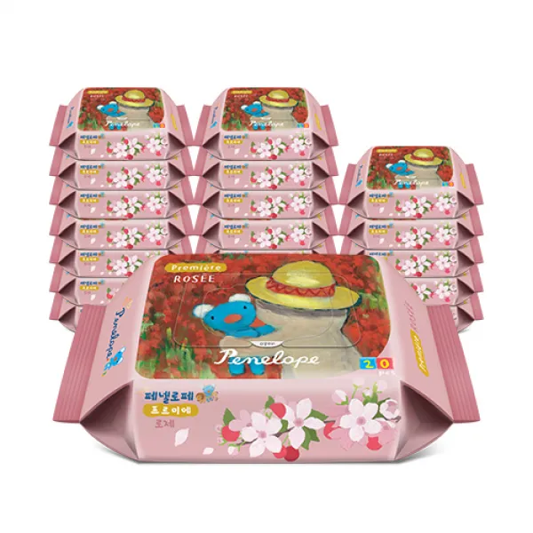 페넬로페 프르미에 로제 아기물티슈 휴대 리필형 20매 20팩