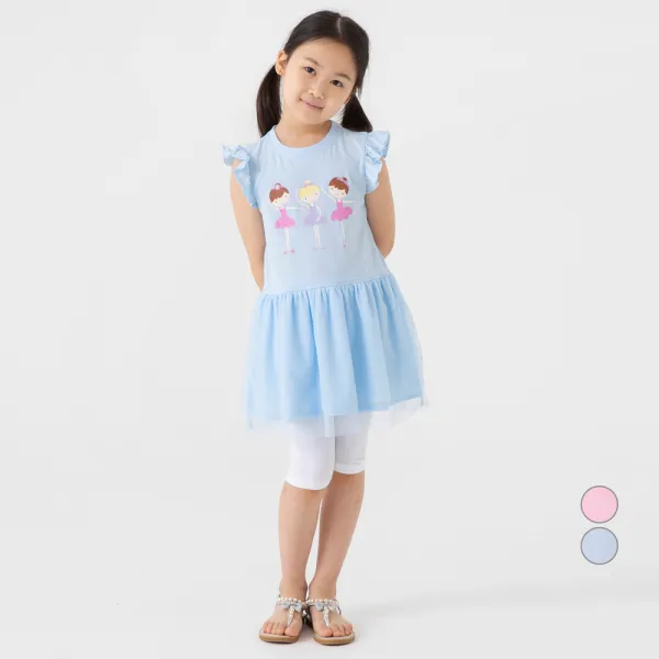 롤리트리 아동 샤 발레 프린트 원피스