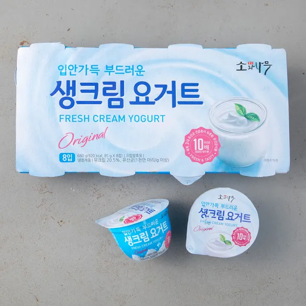 소와나무 생크림 요거트, 85g, 8개