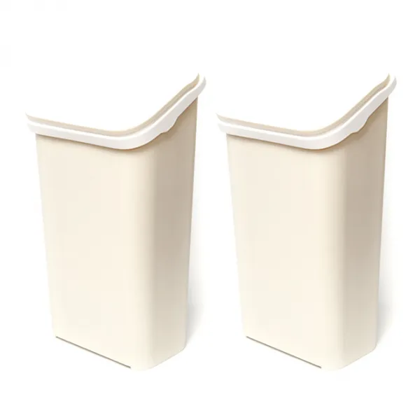 가담다 원터치 플라스틱 휴지통 20L, 아이보리, 2개