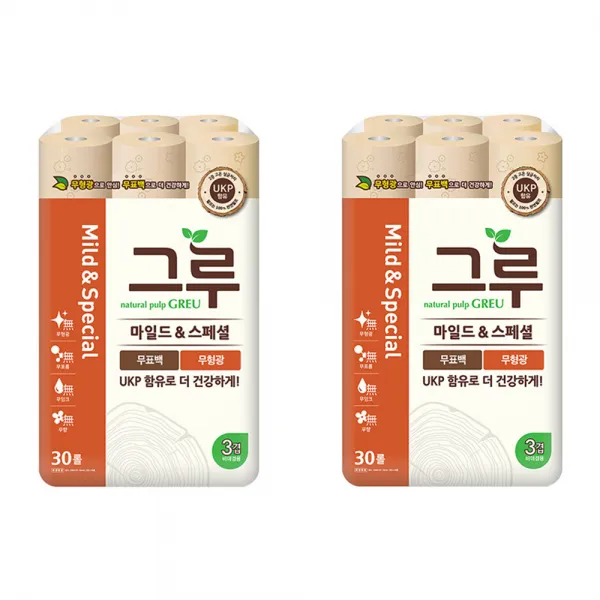 그루 마일드 앤 스페셜 30롤x2 (총60롤), 2개입, 2개